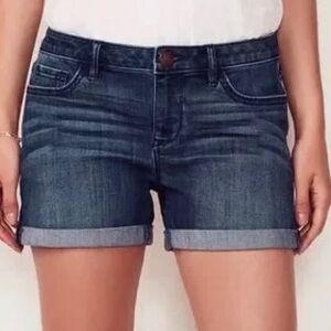 DKNY dark wash denim cuffed jean. NWT